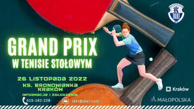 IV Turniej „GRAND PRIX” Małopolskiego TKKF 26.11.2022 r.
